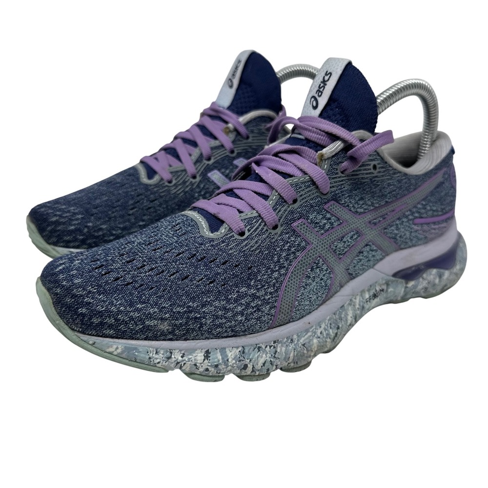 ASICS Gel-Nimbus 24 Womens Sz 8 Running Shoes Blue Purple 1012B370
